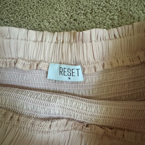 Reset Smocked Tiered Skirt Mauve Baby Pink | Sz Medium - Picture 2 of 6